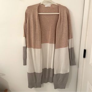 JULIANA’S Color block duster cardigan size M